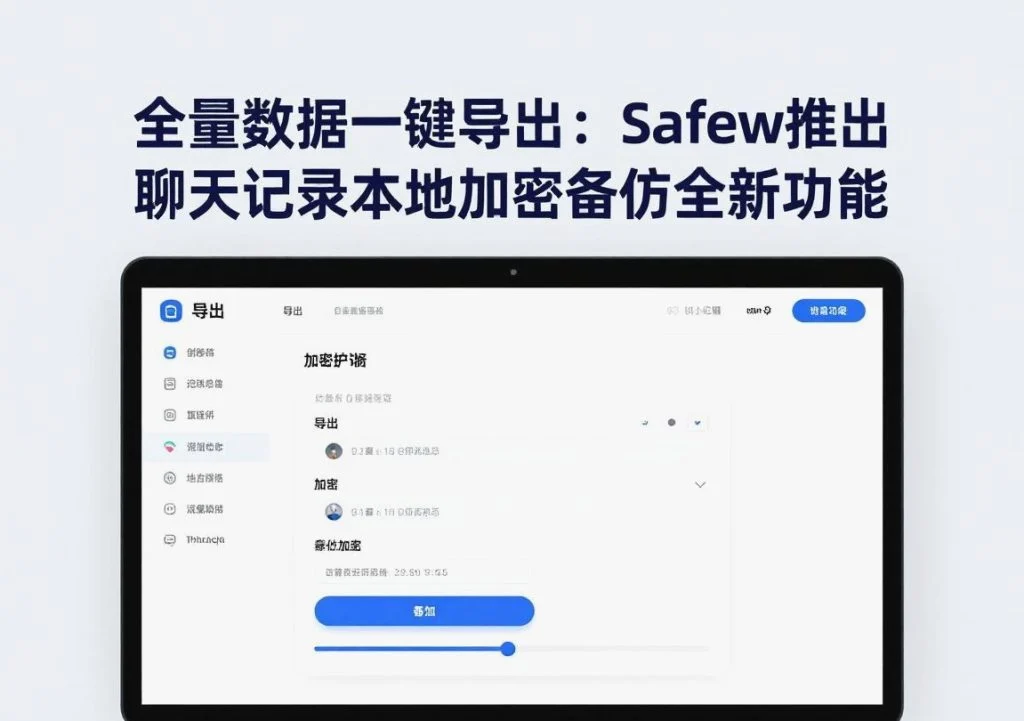 SafeW使用教程｜全量数据一键导出：SafeW推出聊天记录本地加密备份全新功能｜完整操作指南
