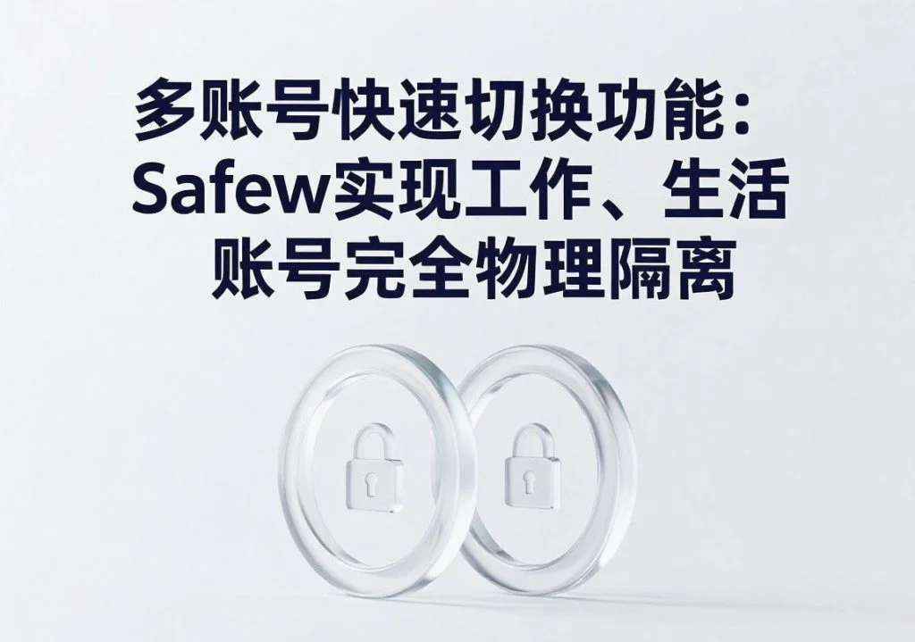 SafeW使用教程｜多账号快速切换功能：SafeW实现工作、生活账号完全物理隔离｜实用操作手册