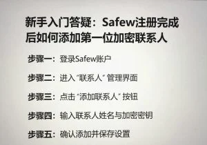 SafeW安全指南｜新手入门答疑：SafeW注册完成后如何添加第一位加密联系人｜新手向教程