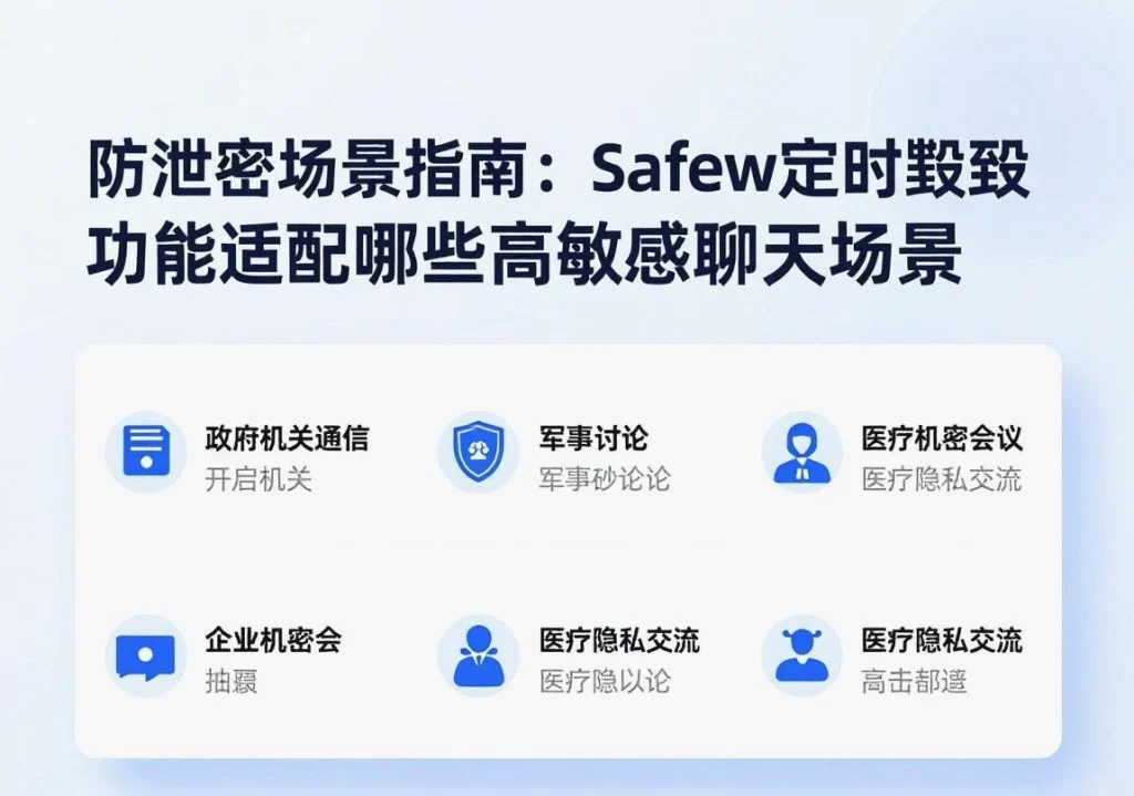 SafeW安全指南｜防泄密场景指南：SafeW定时销毁功能适配哪些高敏感聊天场景｜常见问题详解